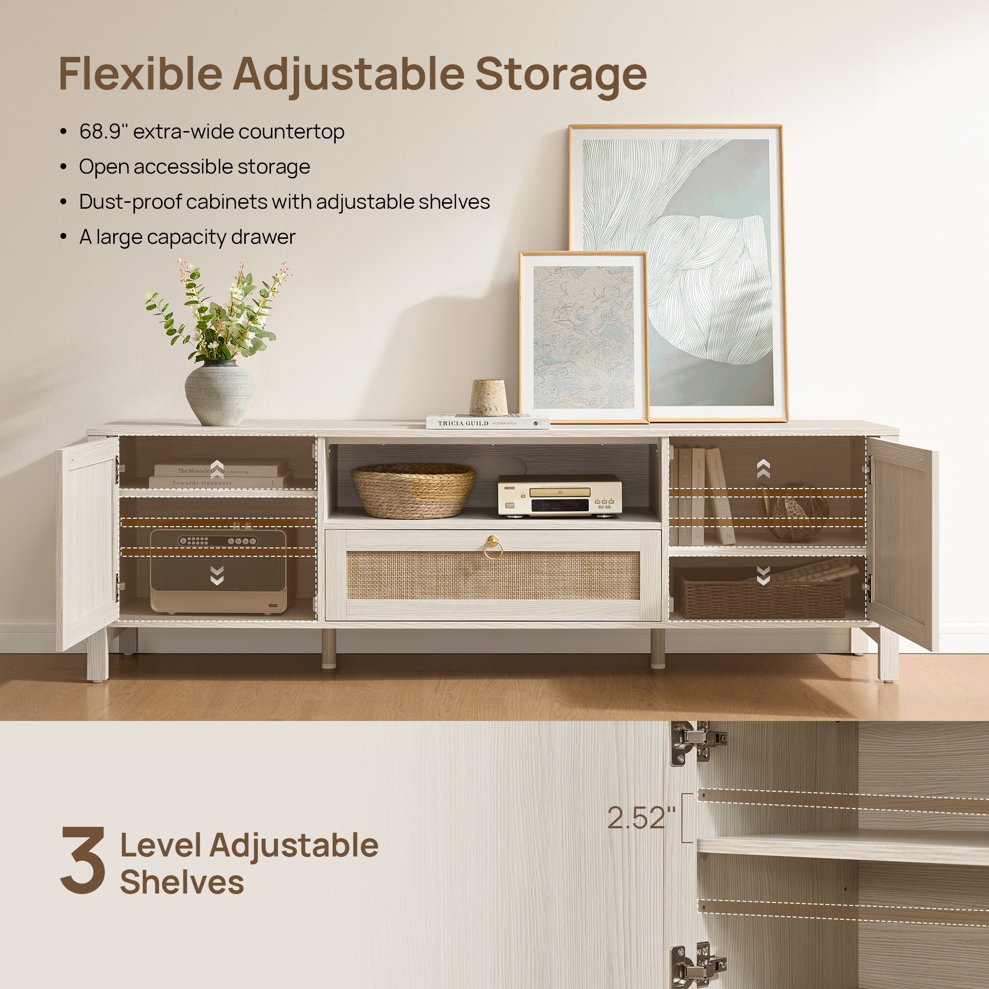 Terra TV Console with Cable Management