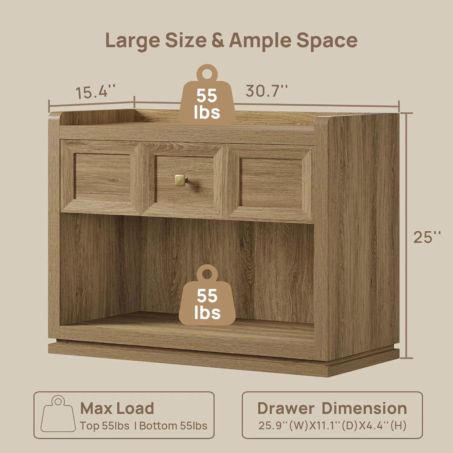 Helio End Table, 31 Inch Wide