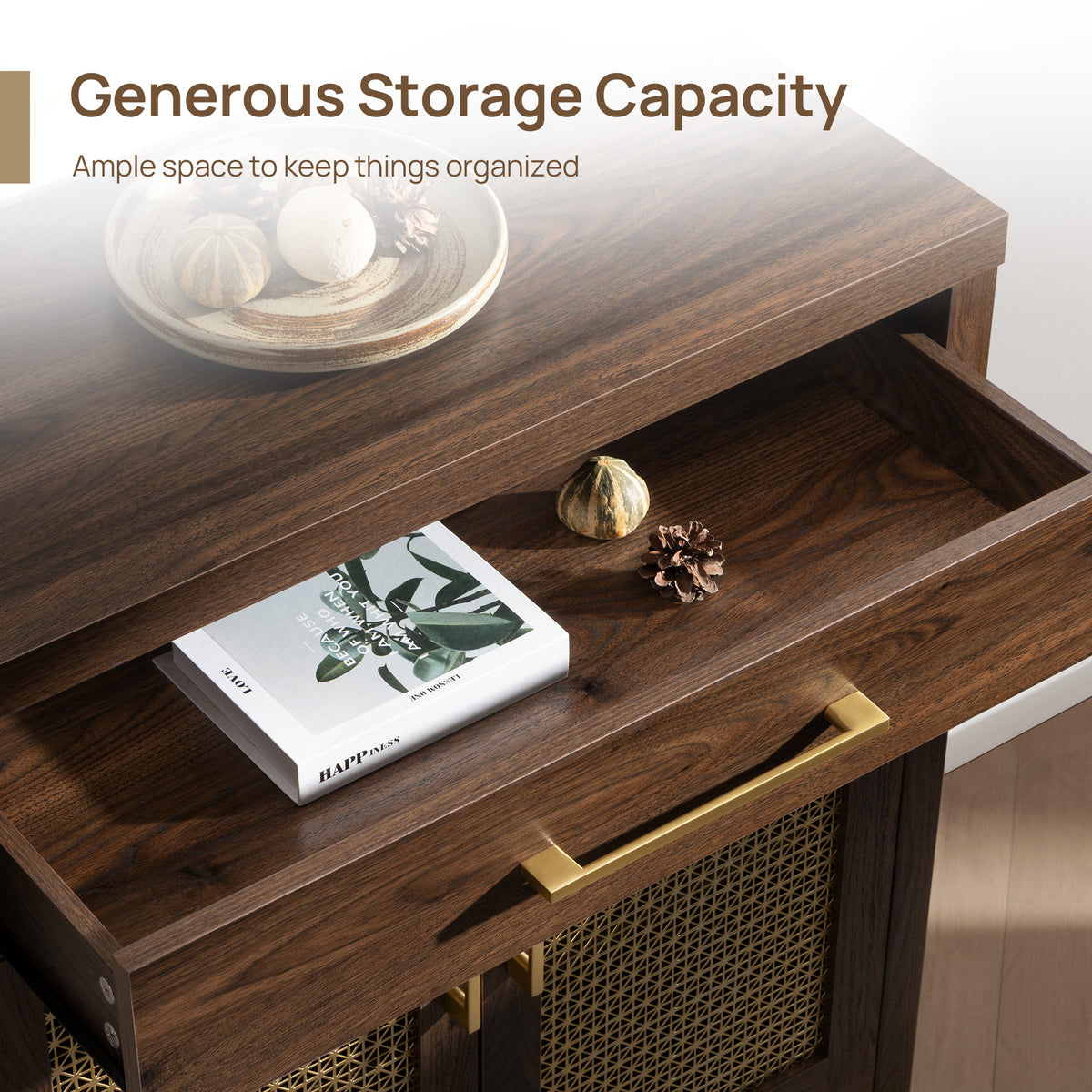 Andy Sideboard and 2-Drawers Nightstand Set
