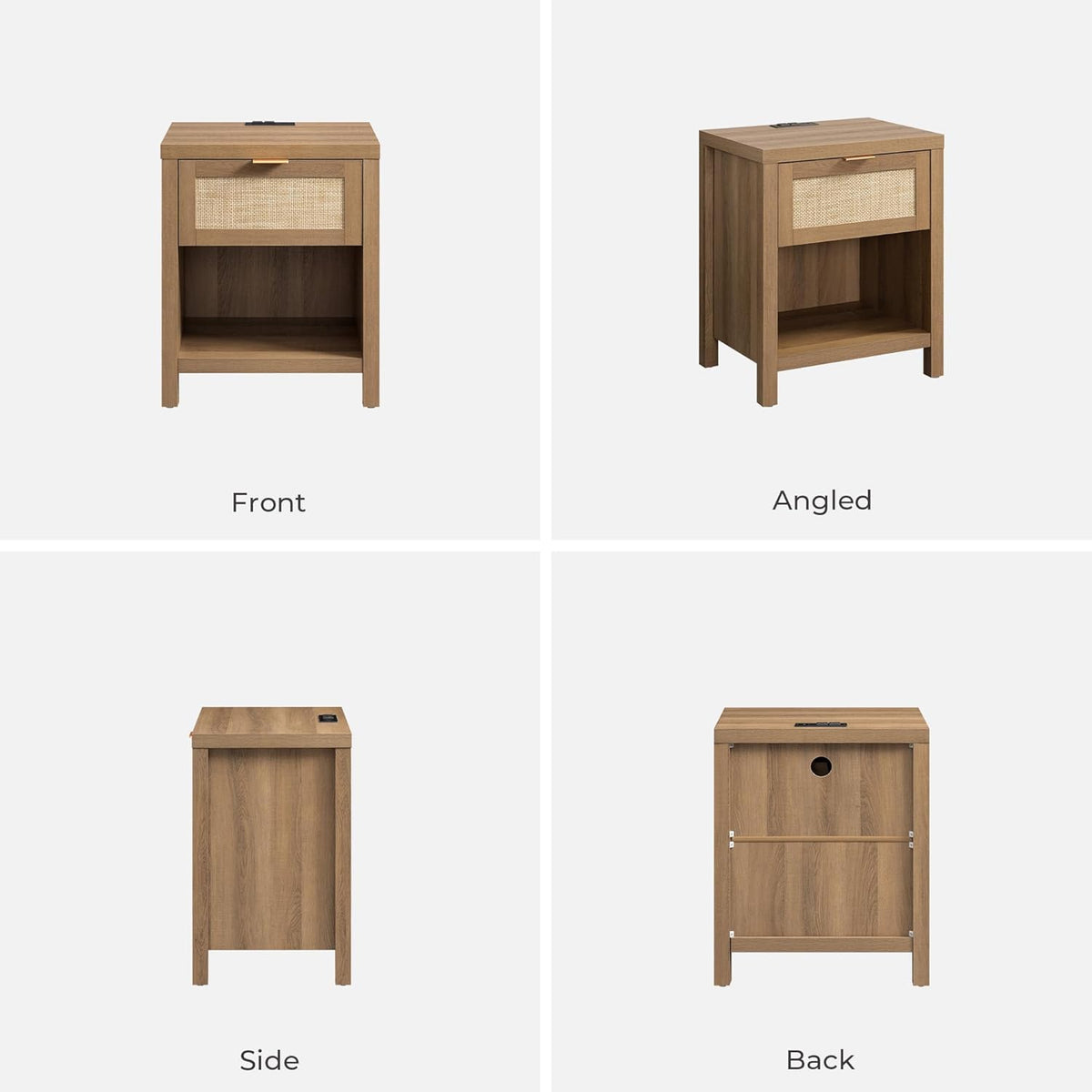Savanna Nightstand with Charge Station