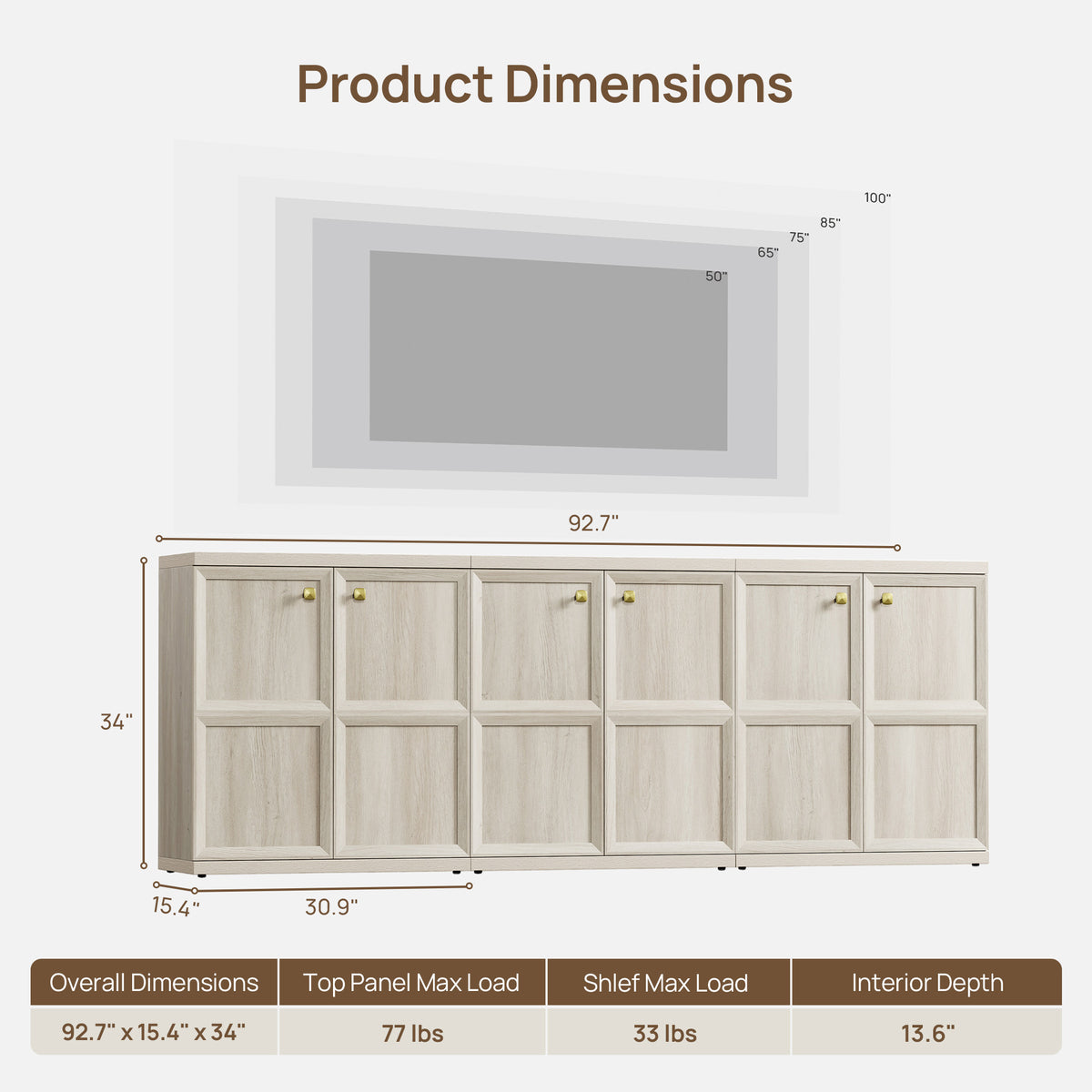 Helio Modular TV Stand Up to 100Inch TV