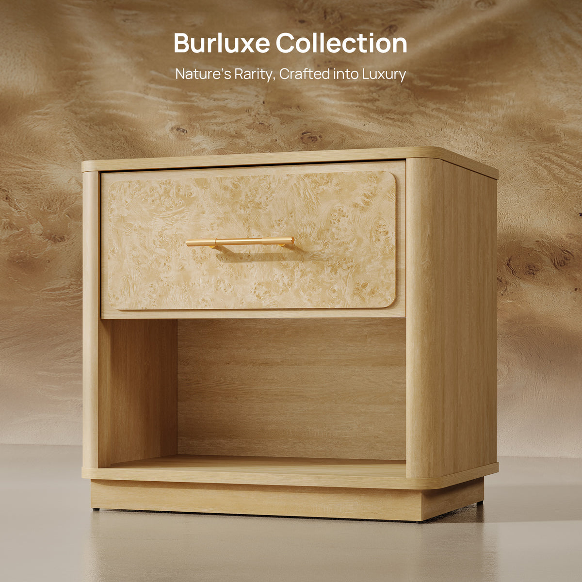 Burluxe 24.8'' Wide Night Table with Storage