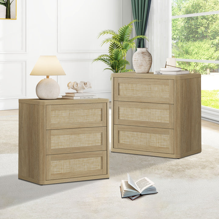 Zura Nightstand with 3 Drawers