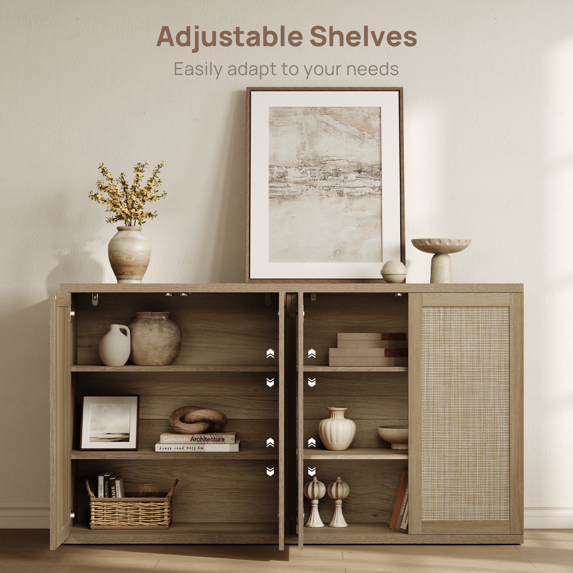 Zura Rattan Sideboard, 2 Doors