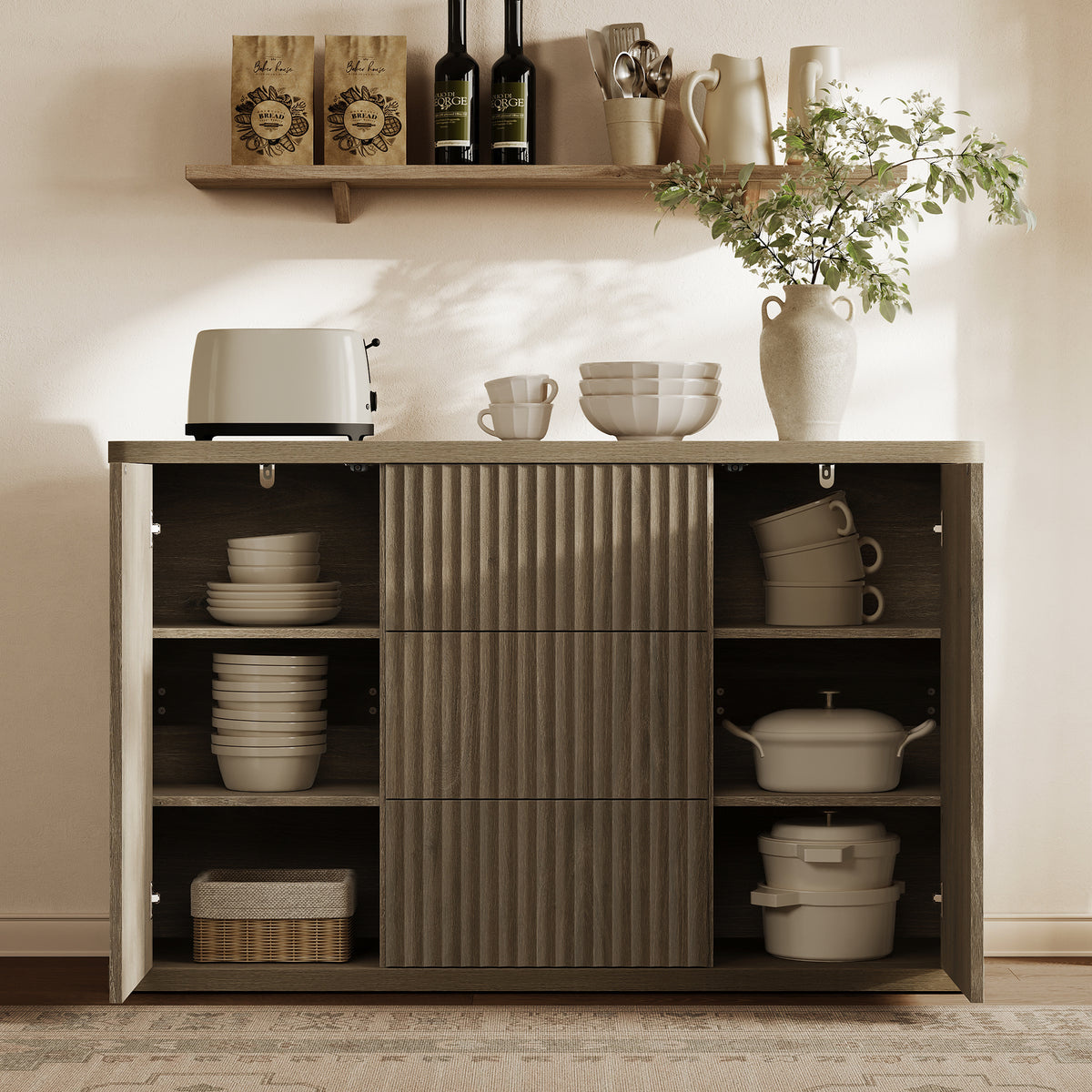 Cas Sideboard With 2 Doors And 3 Drawers