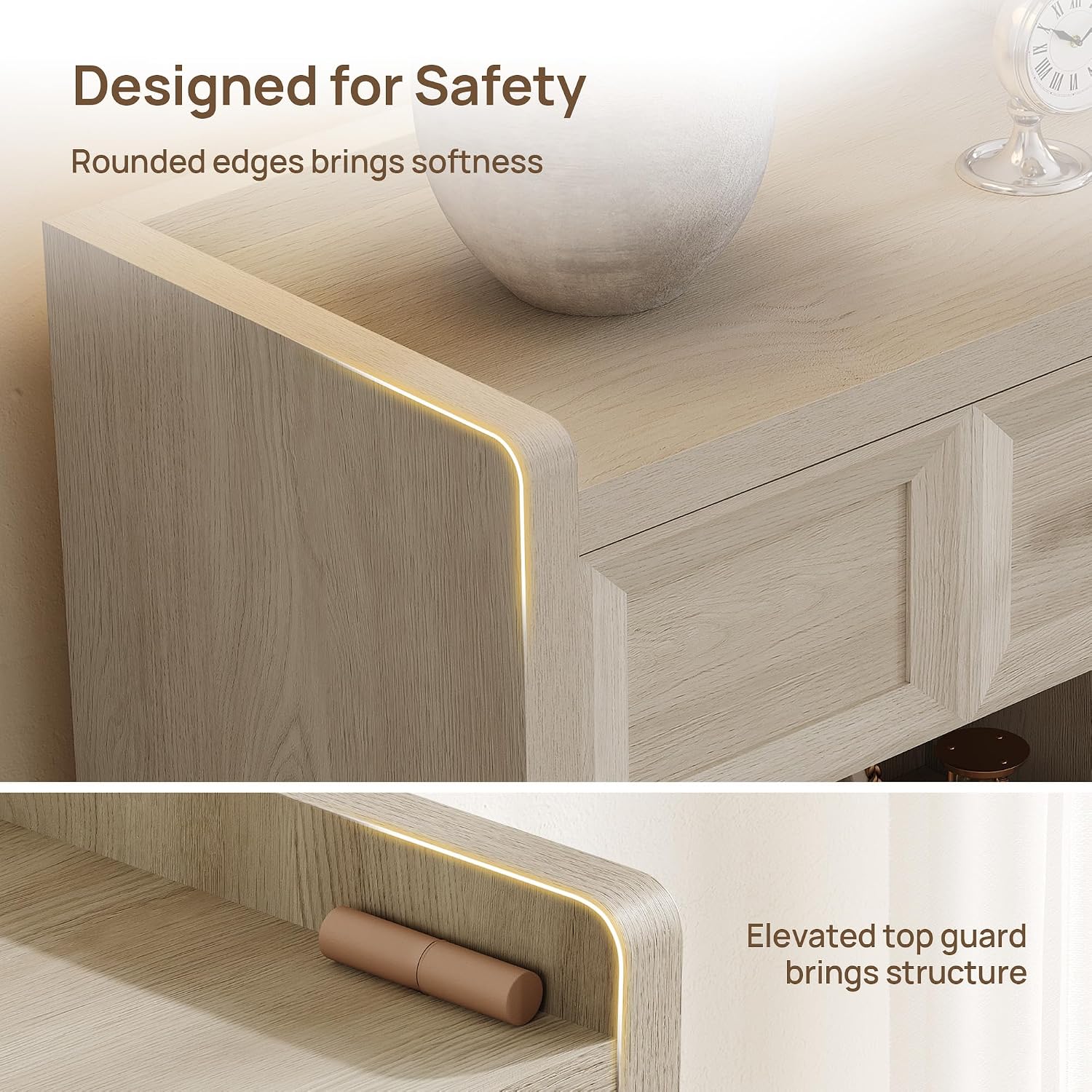 Helio Nightstand, 31 Inch Wide