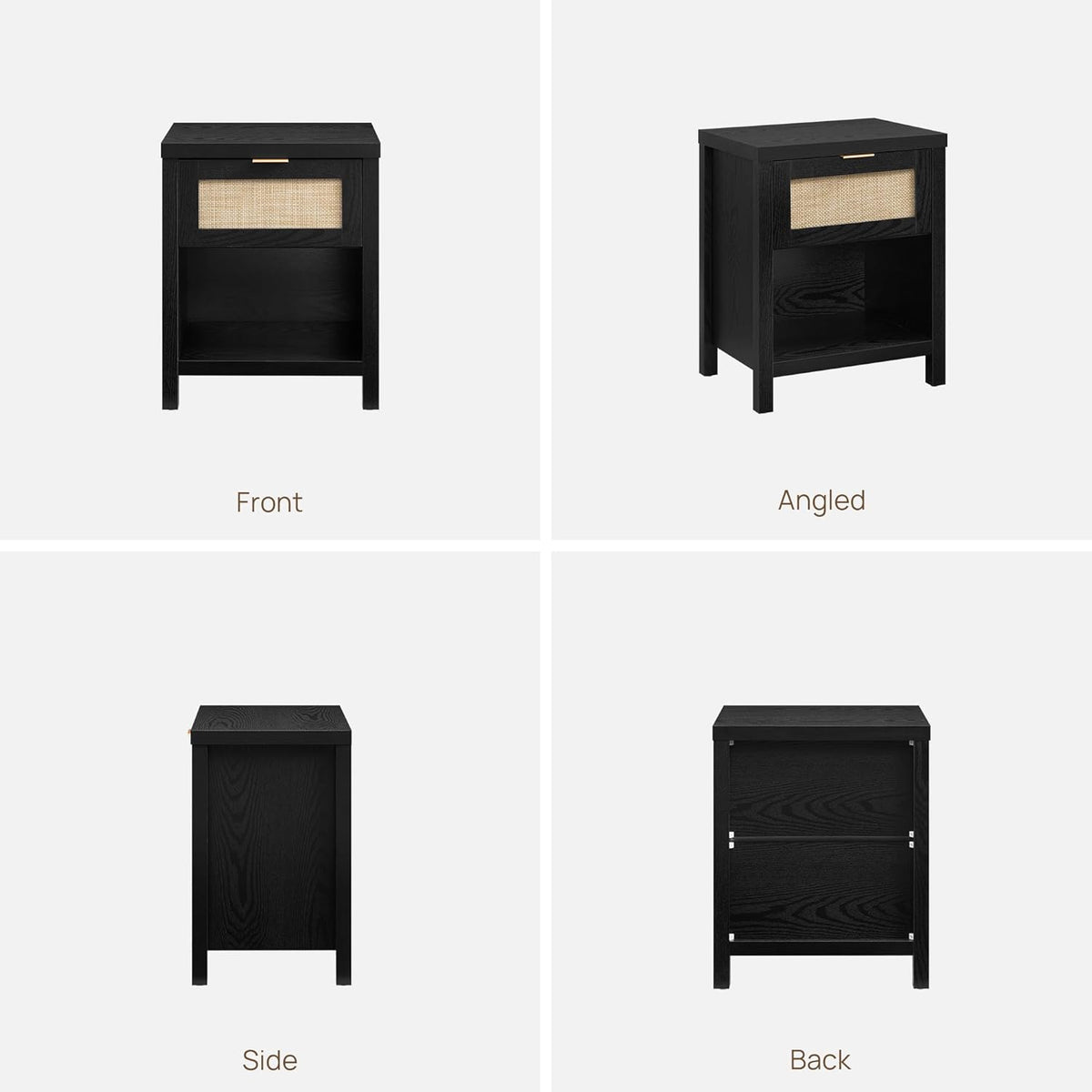 Savanna Rattan Nightstand with 1 Drawer - 1 Piece - Reclaimed Light Oak