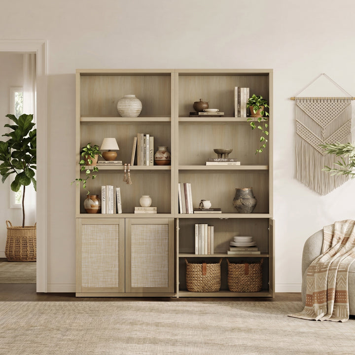 Zura 71-Inch Tall Bookcase with 2 Doors