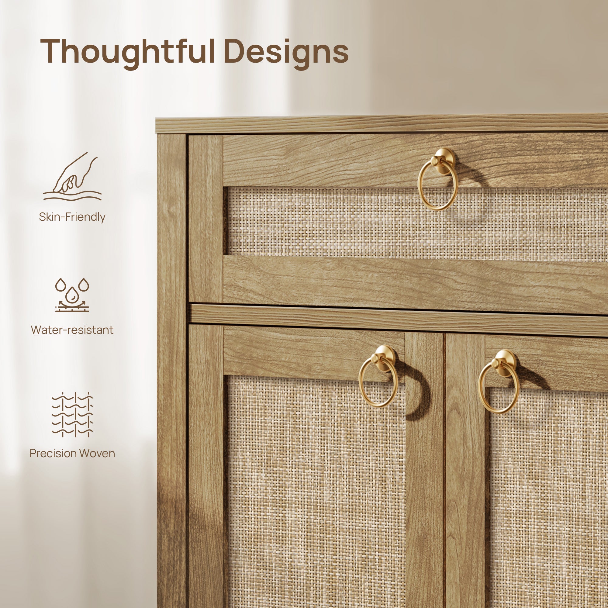 Terra Rattan Buffet Cabinet with Storage