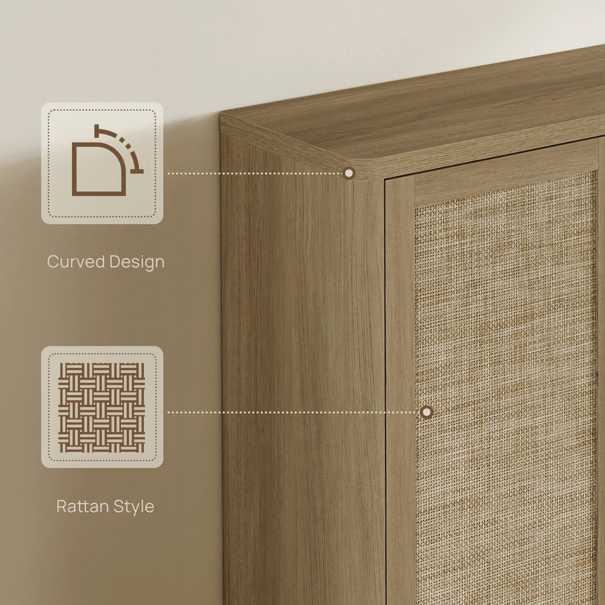 Zura Shoe Cabinet with 4 Doors