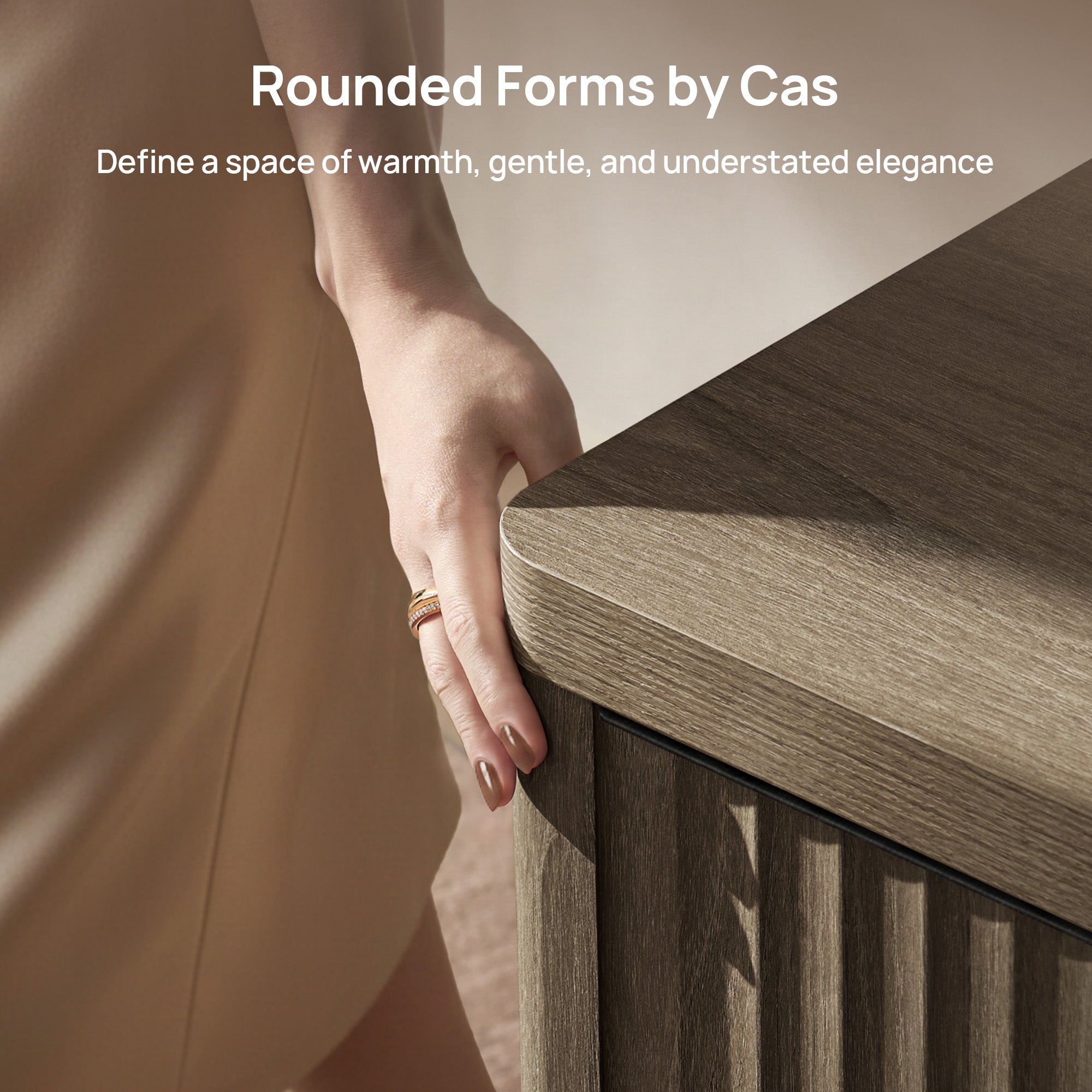 Cas 3 Drawers Dresser, Black Handle