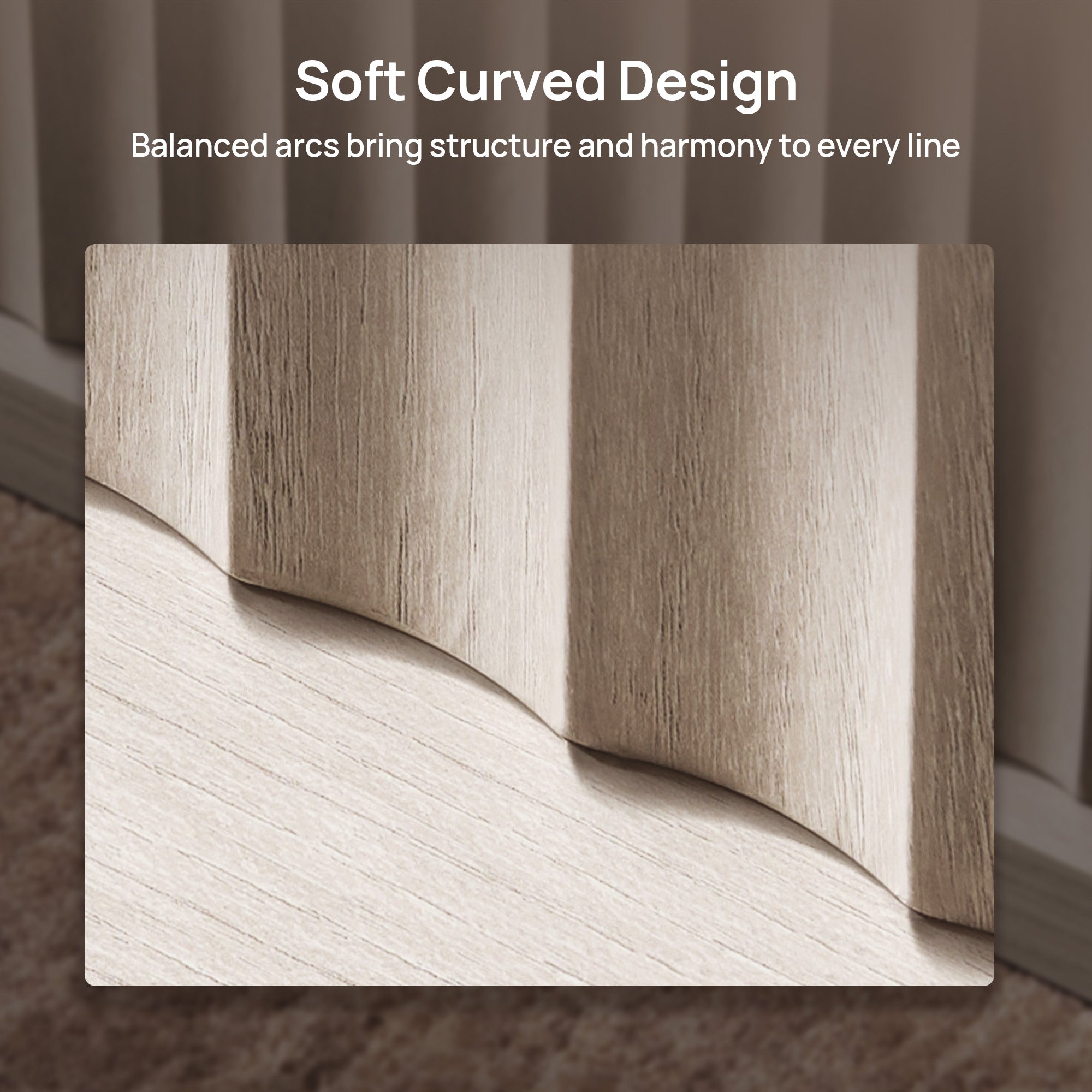 Cas Computer Desk, Fluted Style