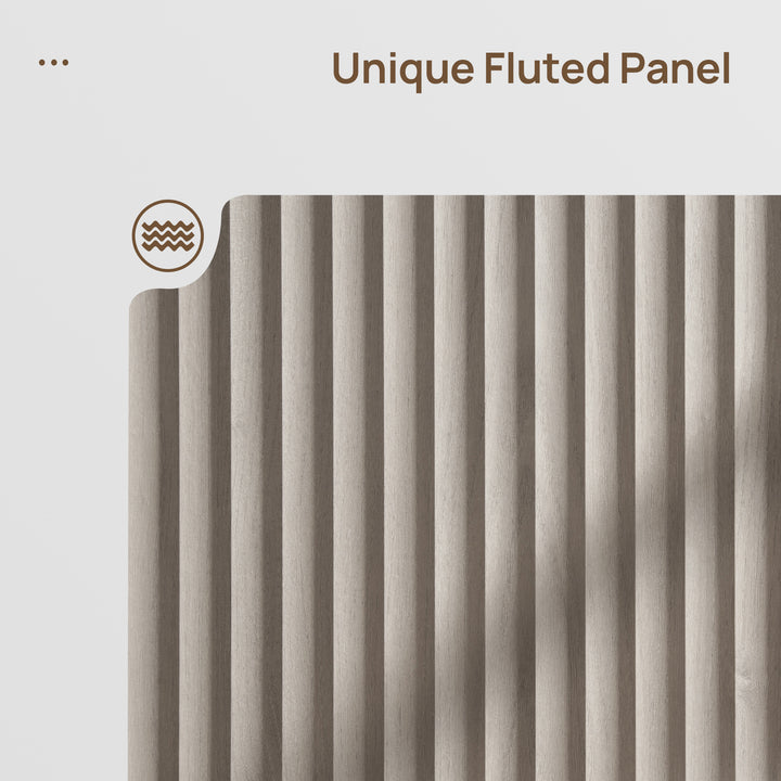 Cas Computer Desk, Fluted Style