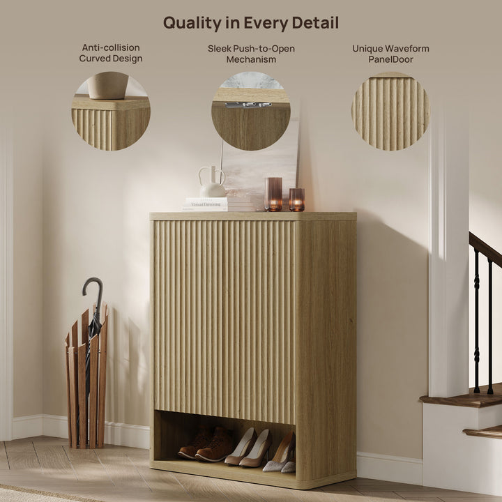 Cas Shoe Cabinet with 2 Doors, Entryway Storage