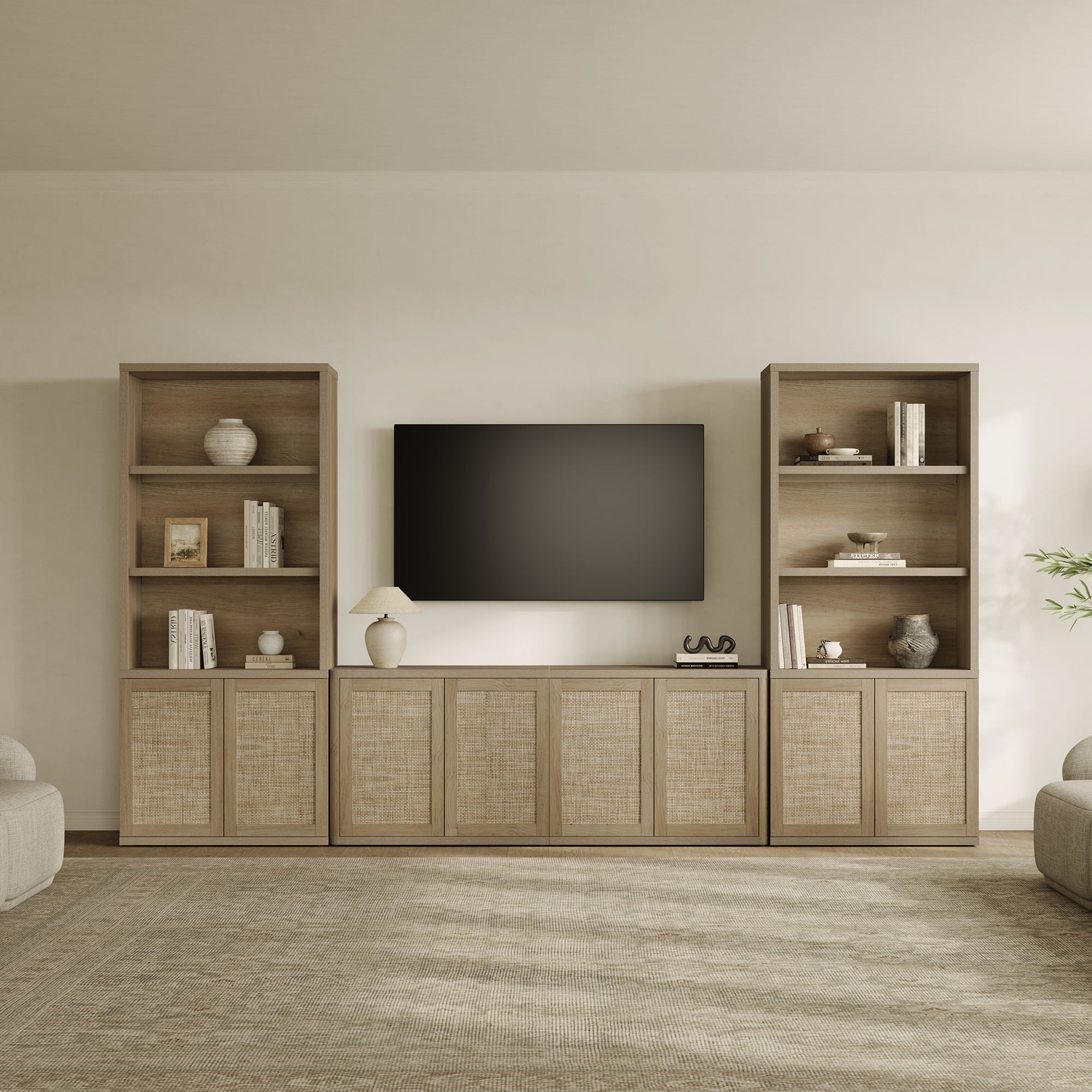 Zura Bookcase with 2 Doors