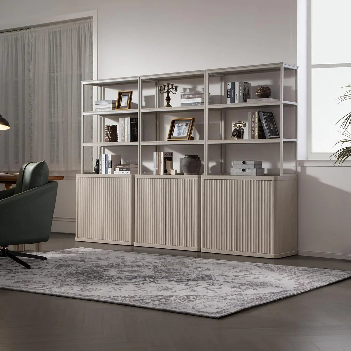 Cas Book Shelf with Storage, Set of 3