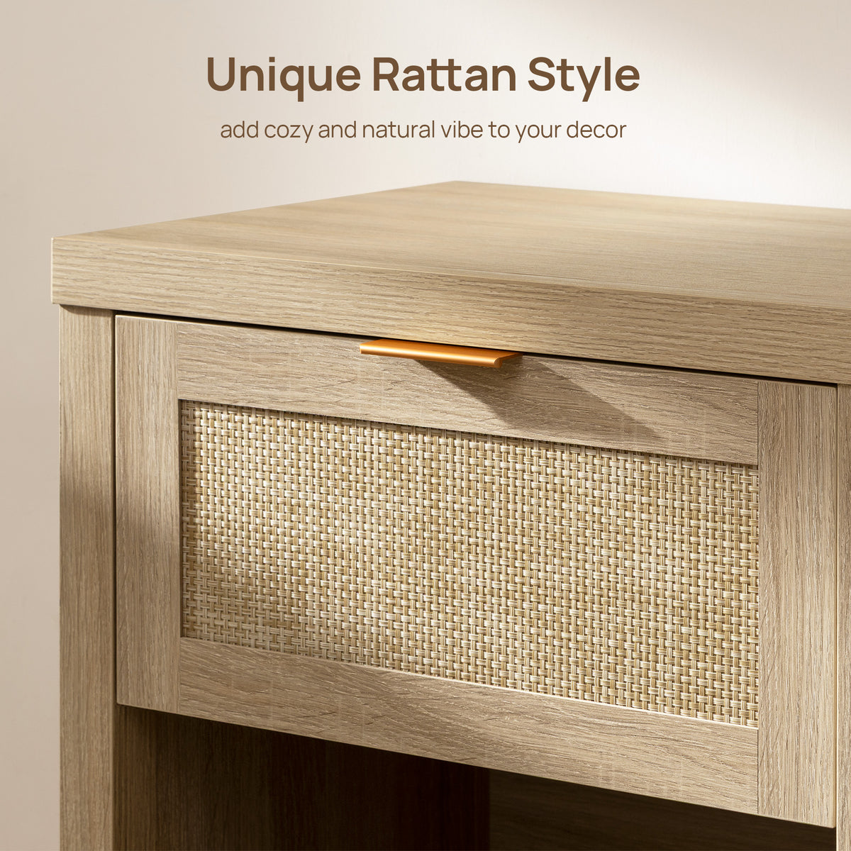 Savanna Rattan Nightstand for Bedroom