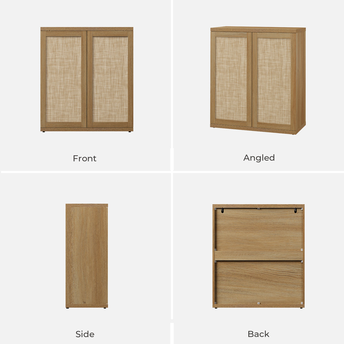 Zura Rattan Sideboard, 2 Doors, Set of 3