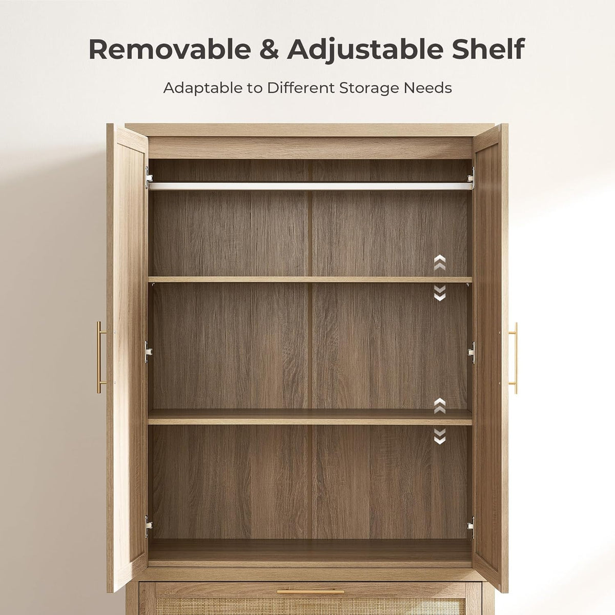 Savanna 6 Drawers Dresser, Wardrobe and Nightstands Set