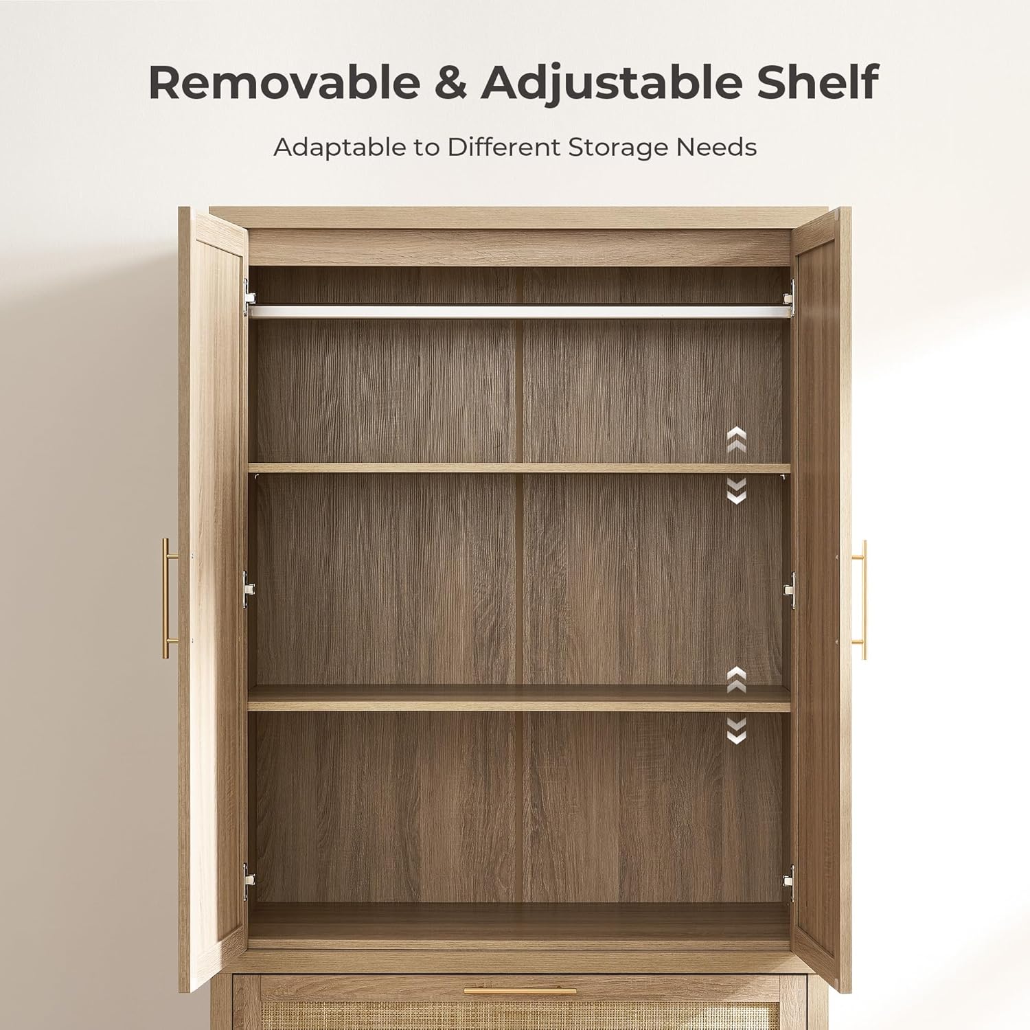Savanna 6 Drawers Dresser, Wardrobe and Nightstands Set