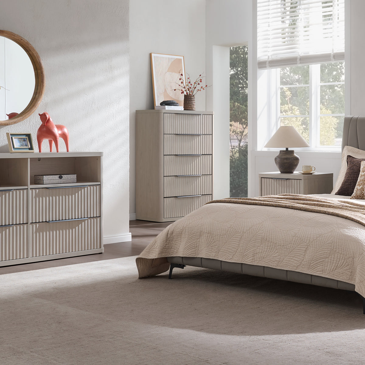 Cas 50.7Inch Tall Dresser, 5 Drawers