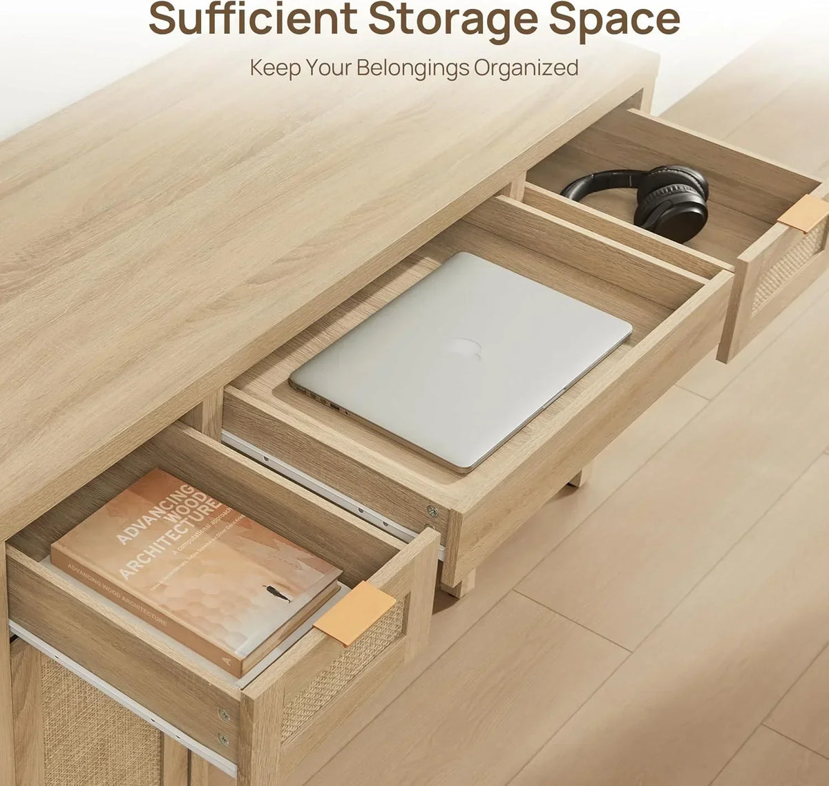 Savanna Office Table with Drawers