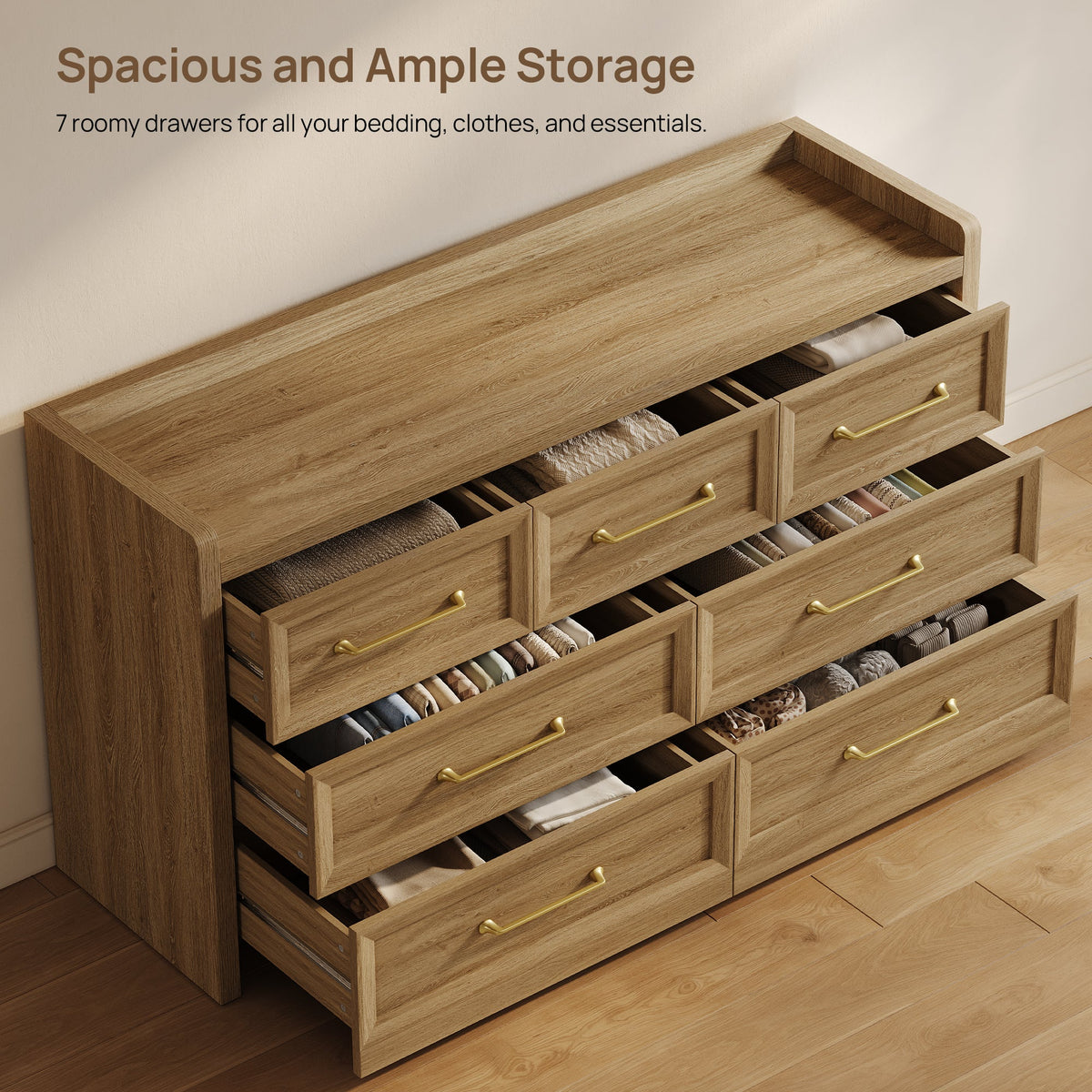 Helio 7-Drawer Dresser, 56.5 Inches Wide, Set of 2