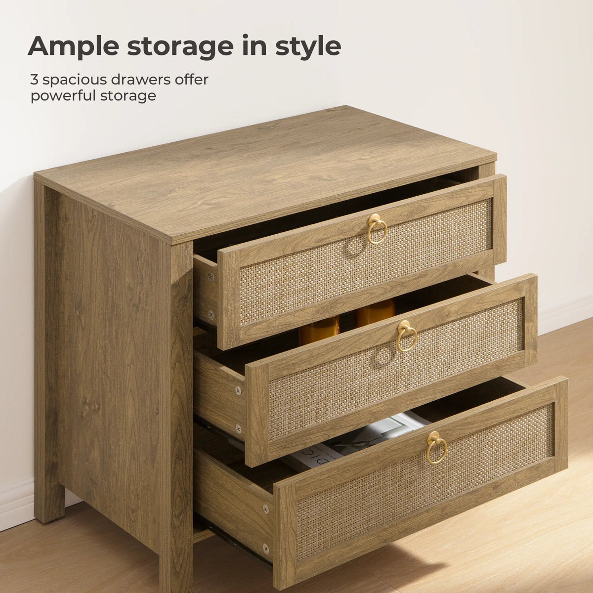 Terra 3 Drawers Nightstand