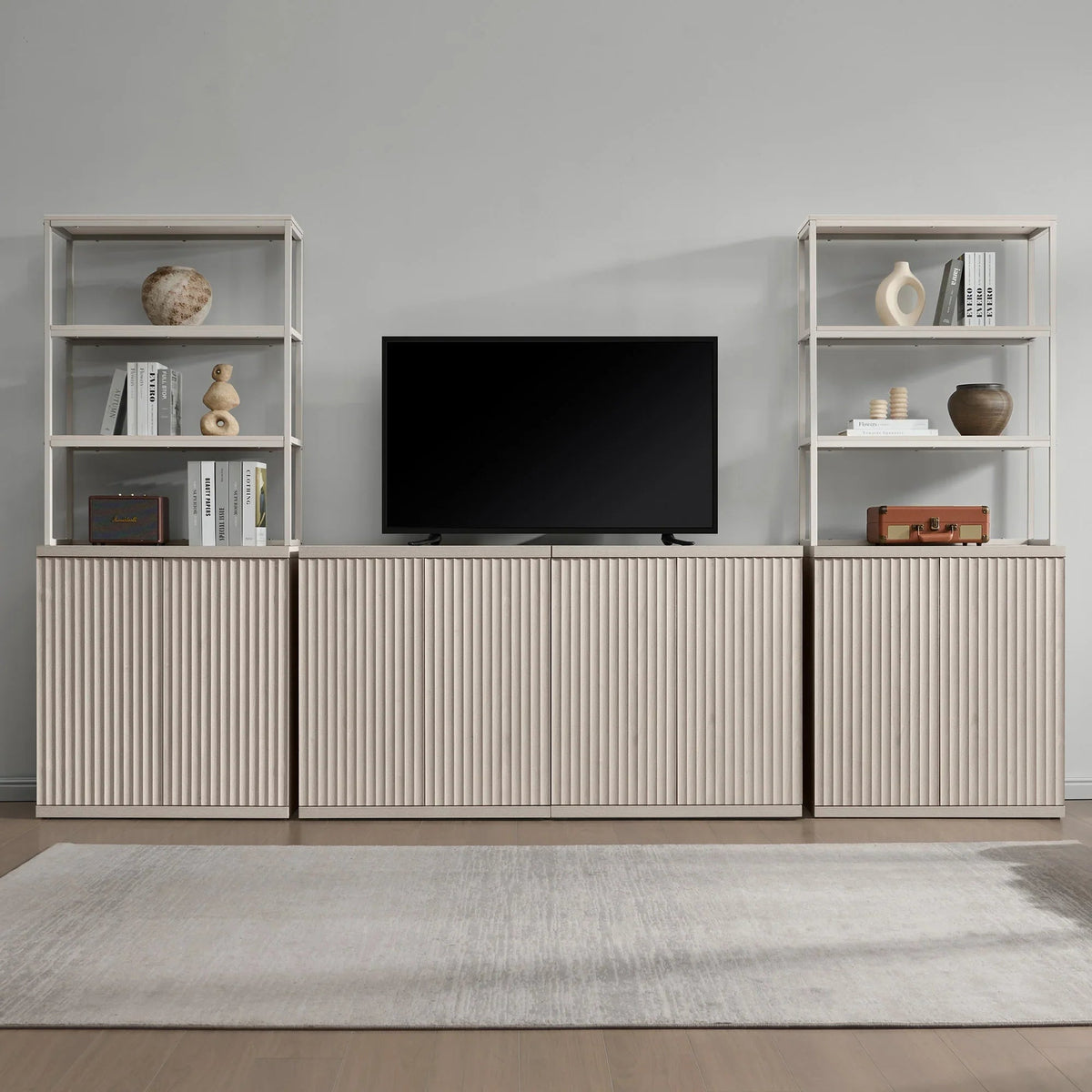 Stria Bookshelf, 2 Doors, Set of 3