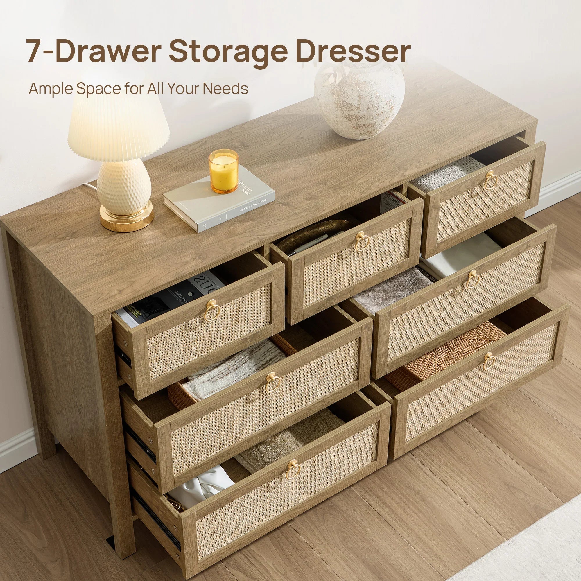 Terra Rattan Dresser and Nightstands Set