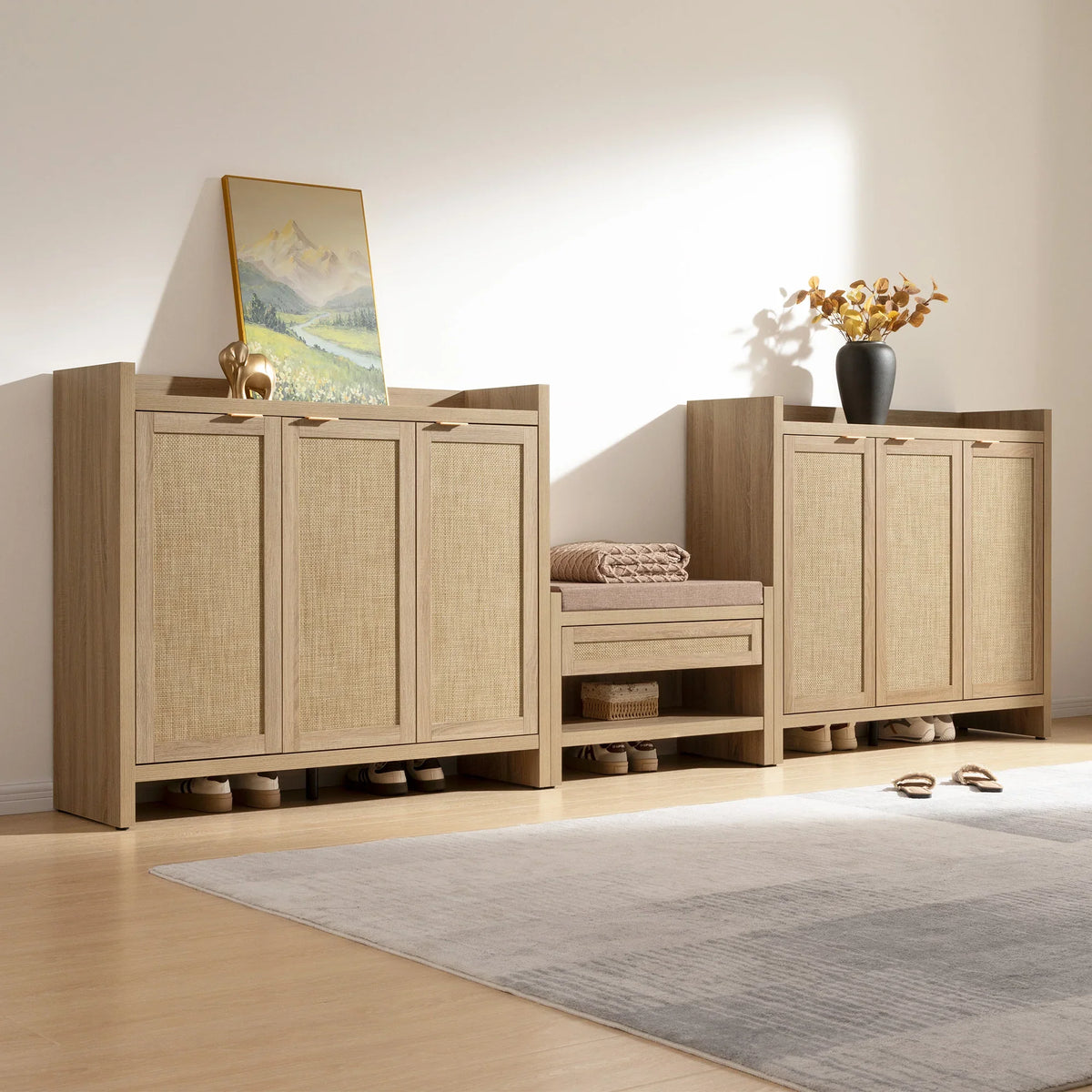 Savanna Tall Shoe Cabinet,30 Pairs Shoes