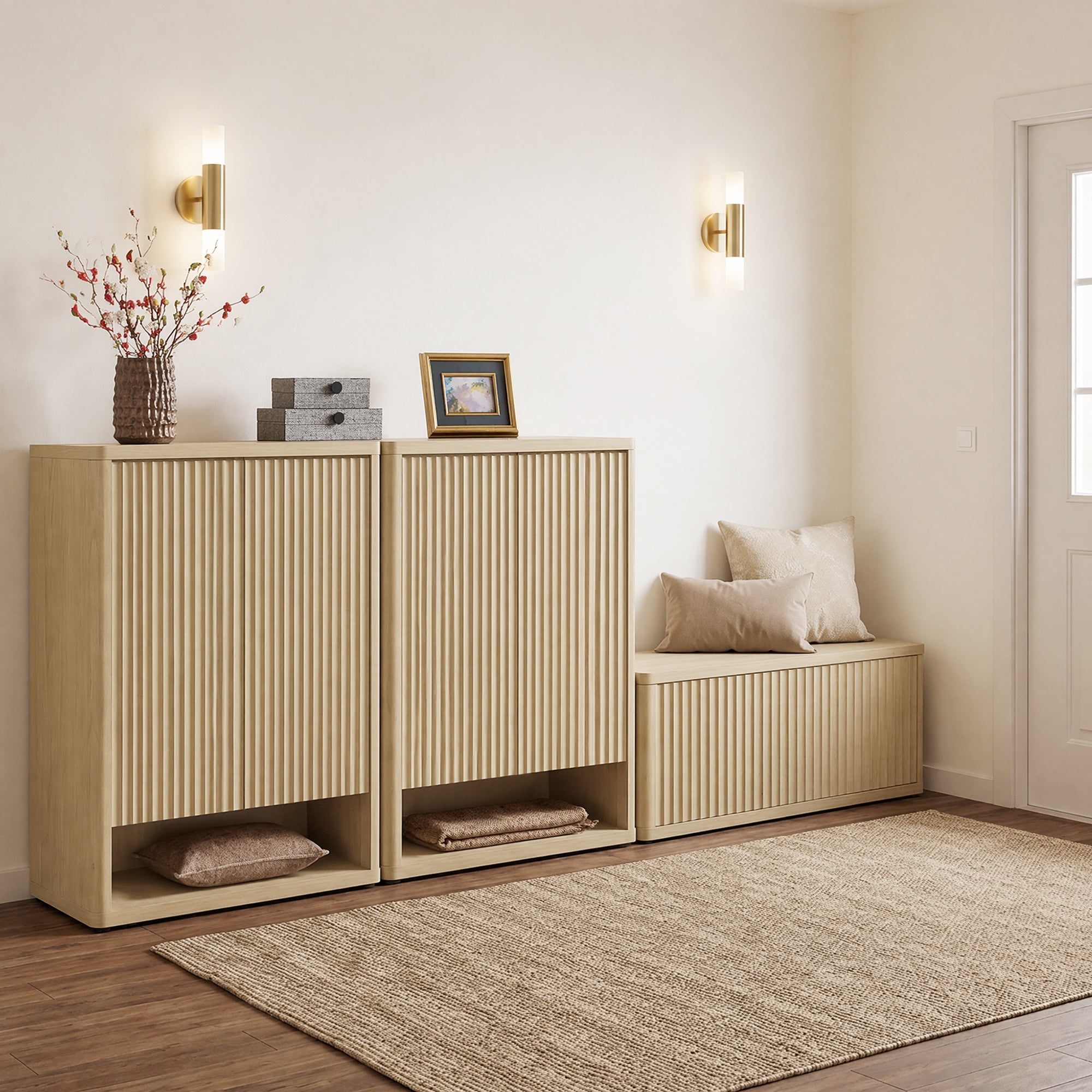 Cas 2-Door Shoe Cabinet, 20 Pairs