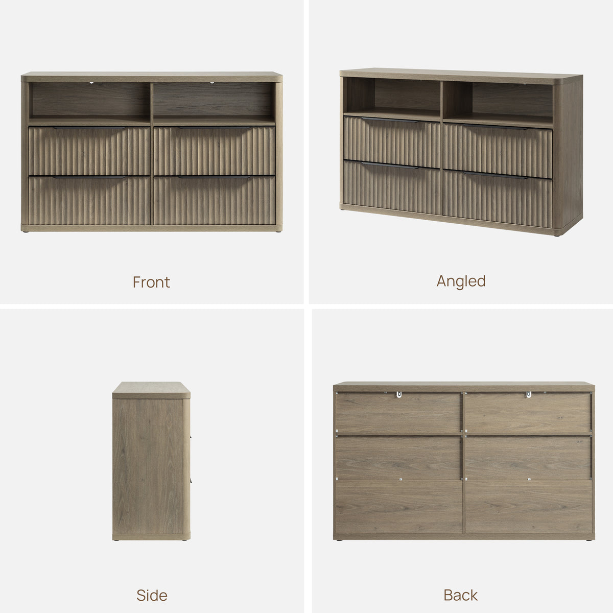 Cas Dresser, 4 Drawers, Set of 2