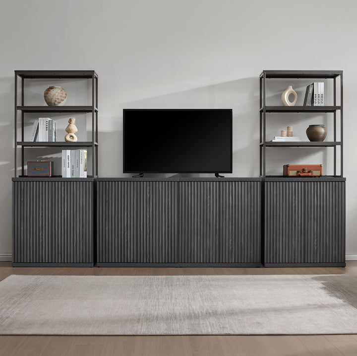 Stria Bookshelf, 2 Doors, Set of 2