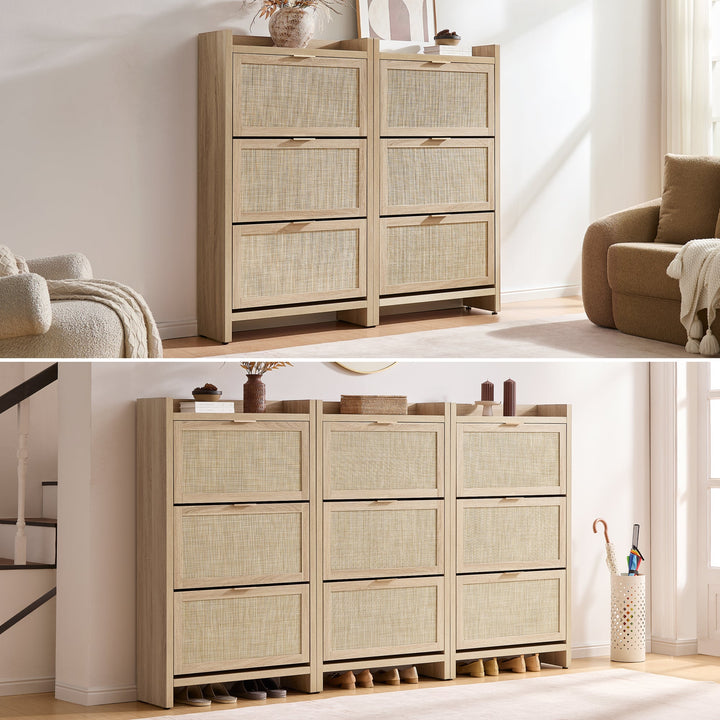 Savanna Flip Shoe Cabinet, 30-Pair Organizer