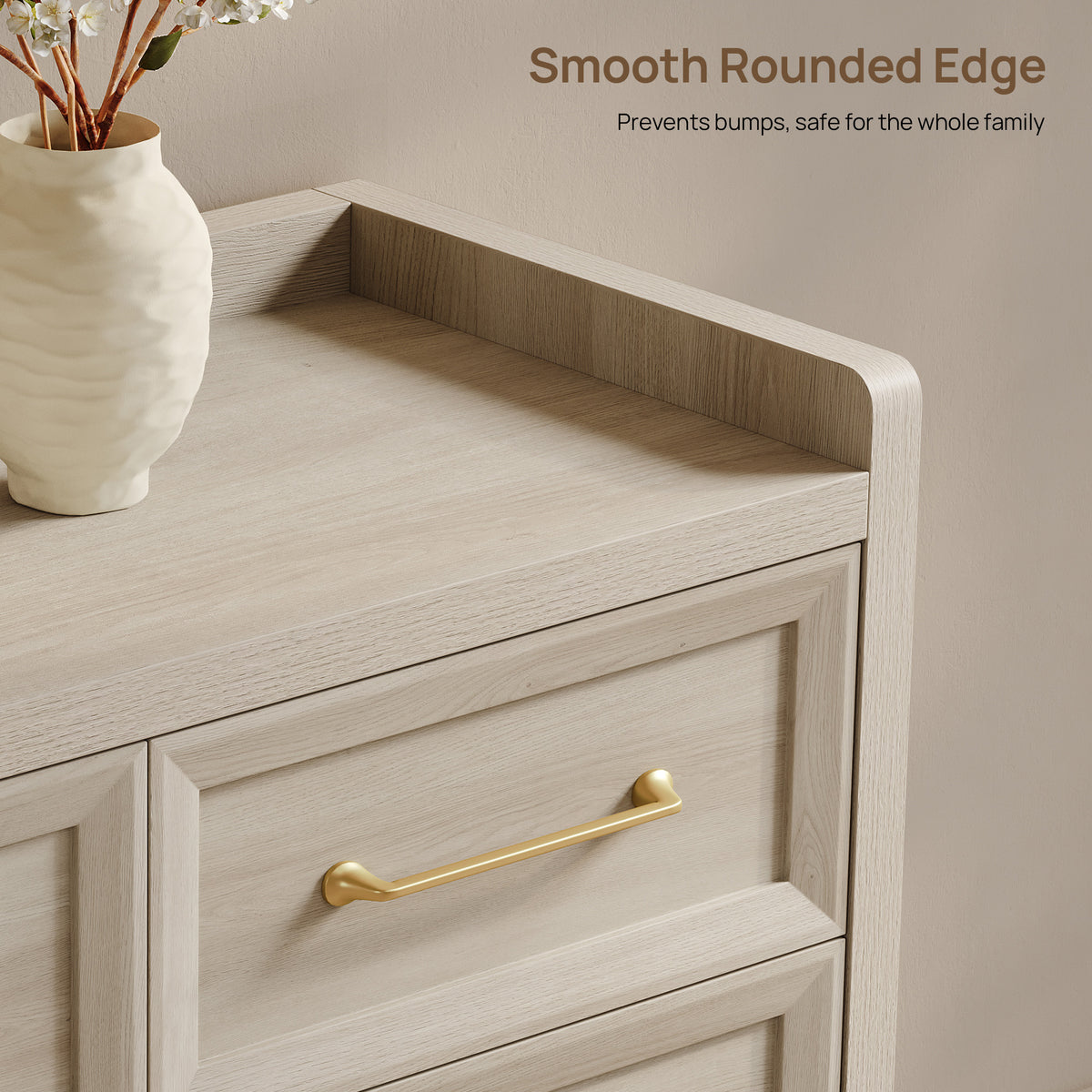 Helio White 7-Drawer Dresser and Nightstands Set