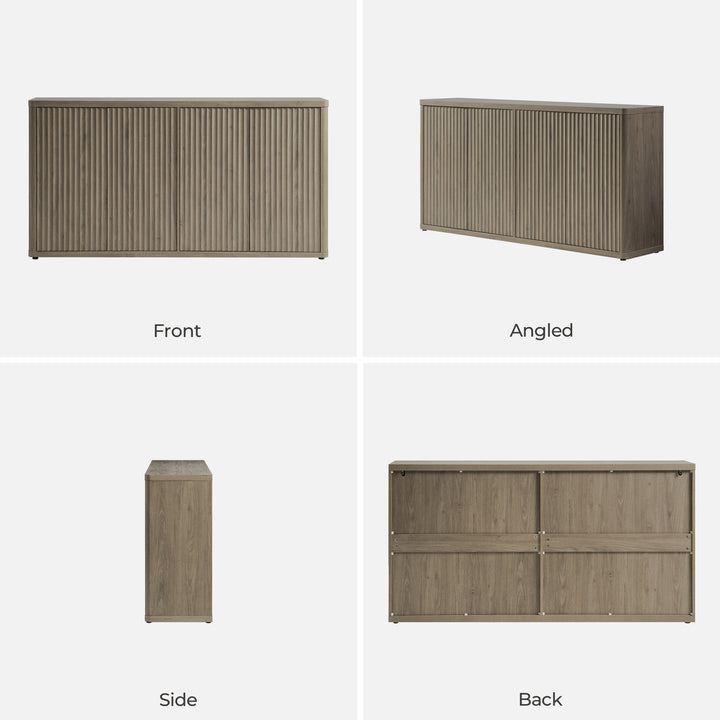 Cas Buffet Cabinets with 4 Doors, Set of 2