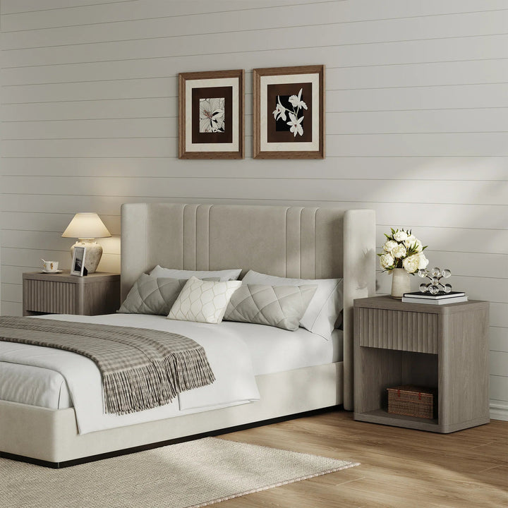 Cas 6 Drawers Dresser Fluted Bedroom Sets