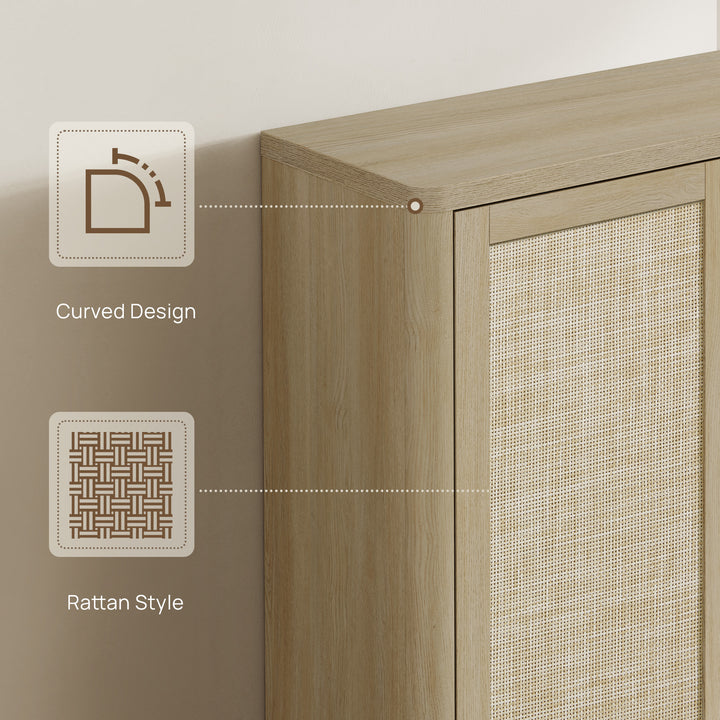 Zura Modular Rattan Shoe Cabinet, 50 Pairs