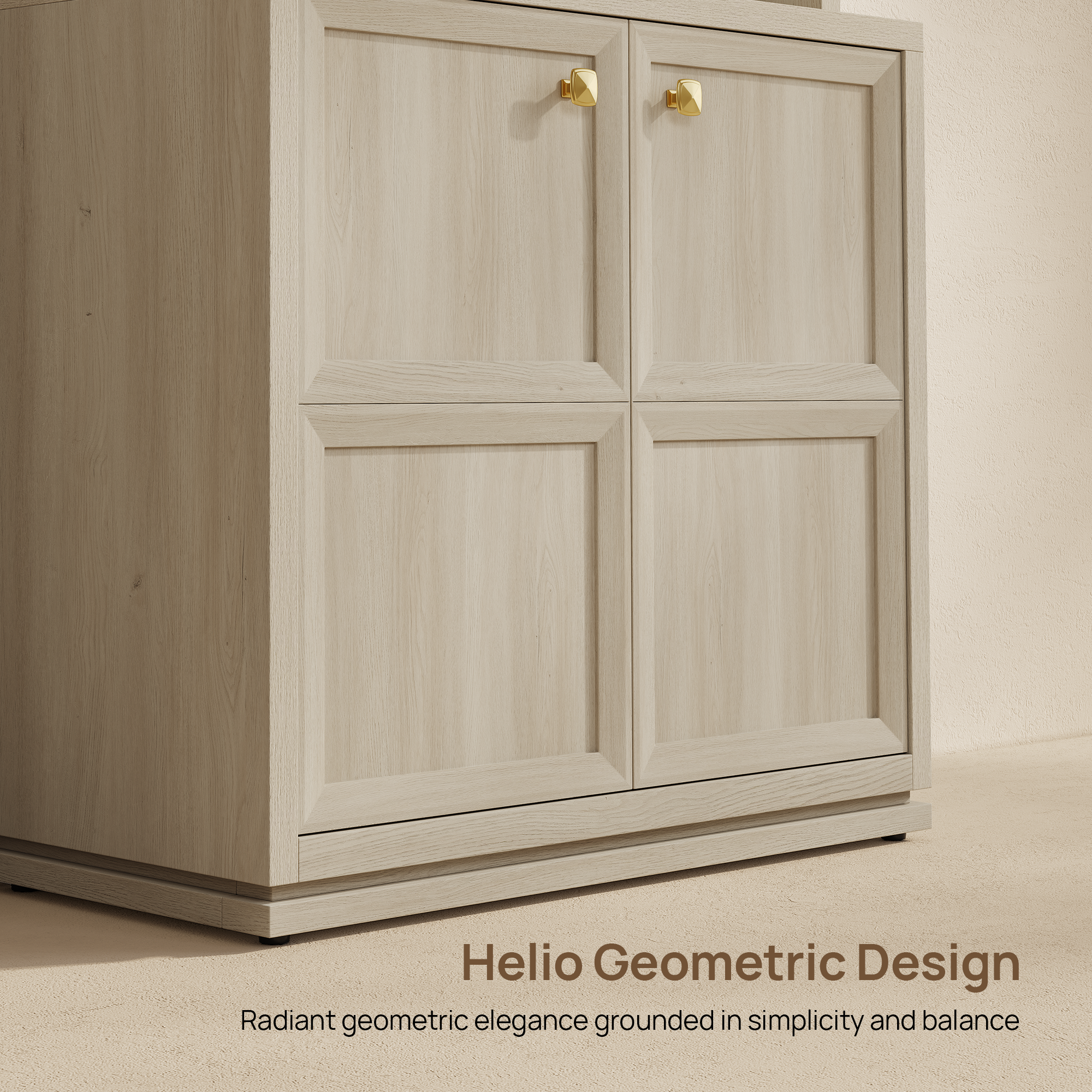 Helio 2-Door Arched Bookcase with Oval Cutout