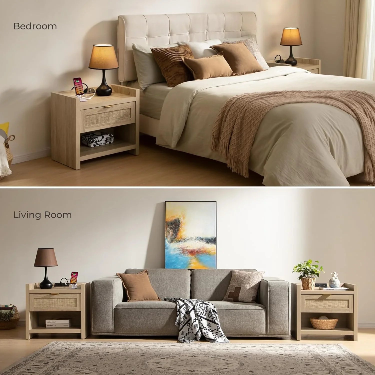 Savanna 1-Drawer Nightstand