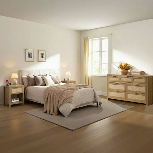 Savanna Cabinet Bedroom Set with Charging Station