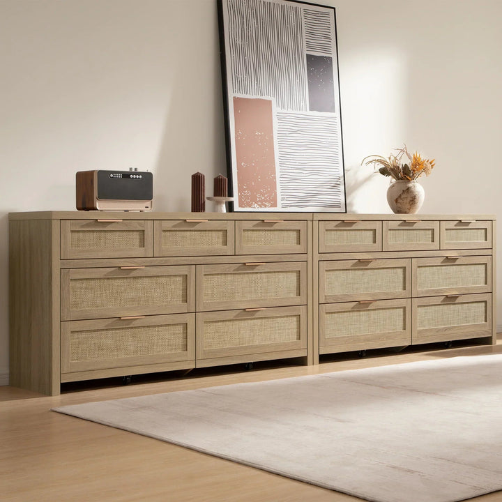 Savanna Large Storage Dresser with 7 Drawers, 2 Pieces