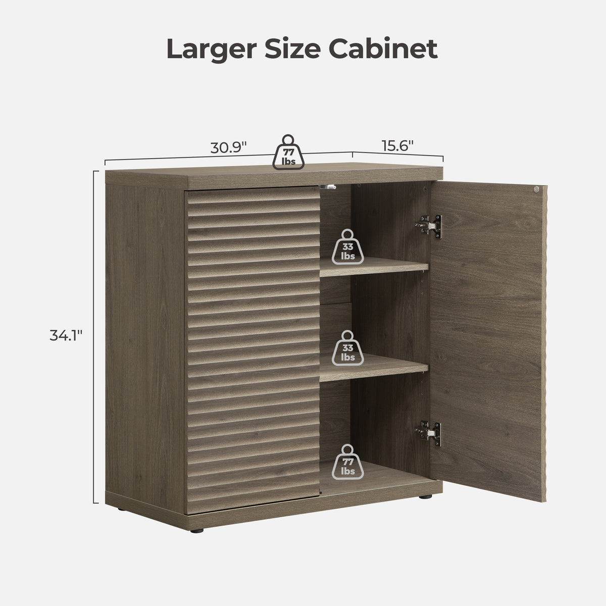 Stria Sideboards with Doors, Set of 2