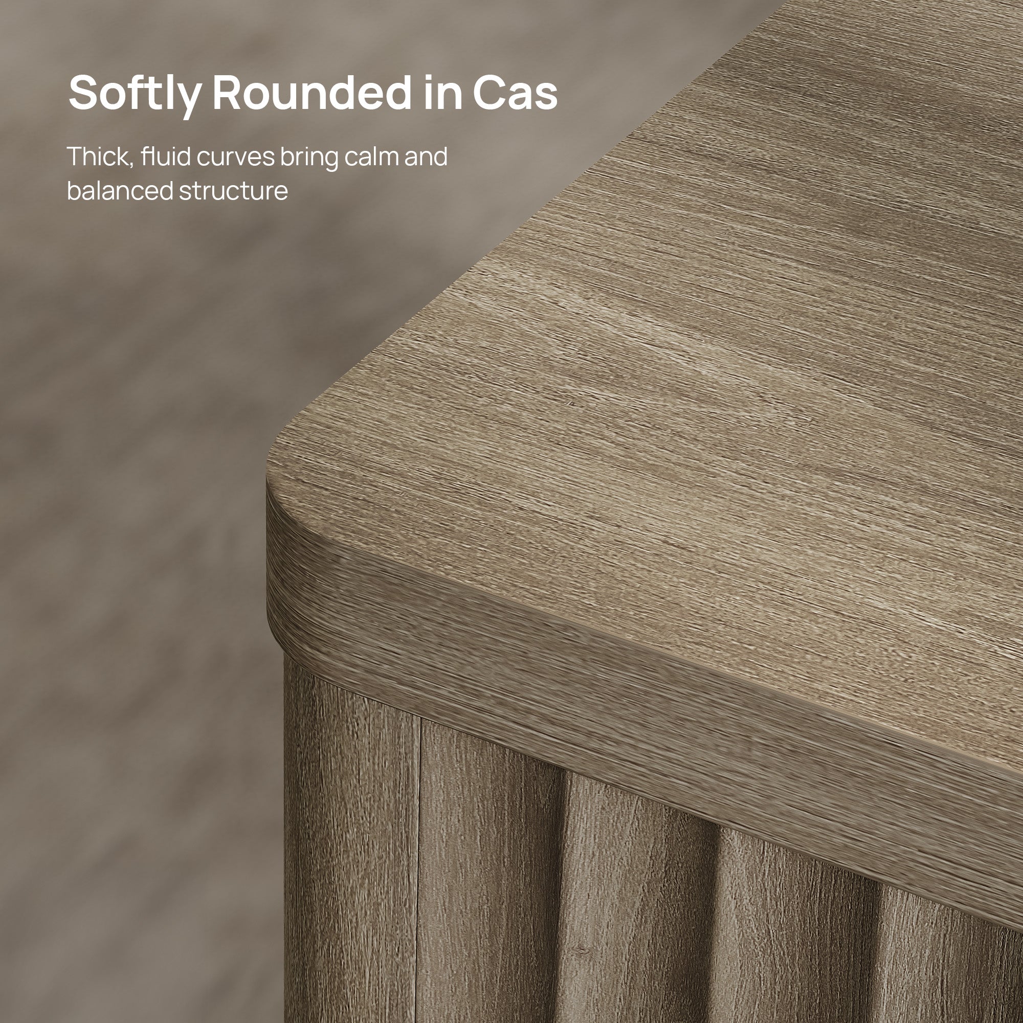 Cas Fluted 2-Tier Console Table, 47.3-Inch Wide