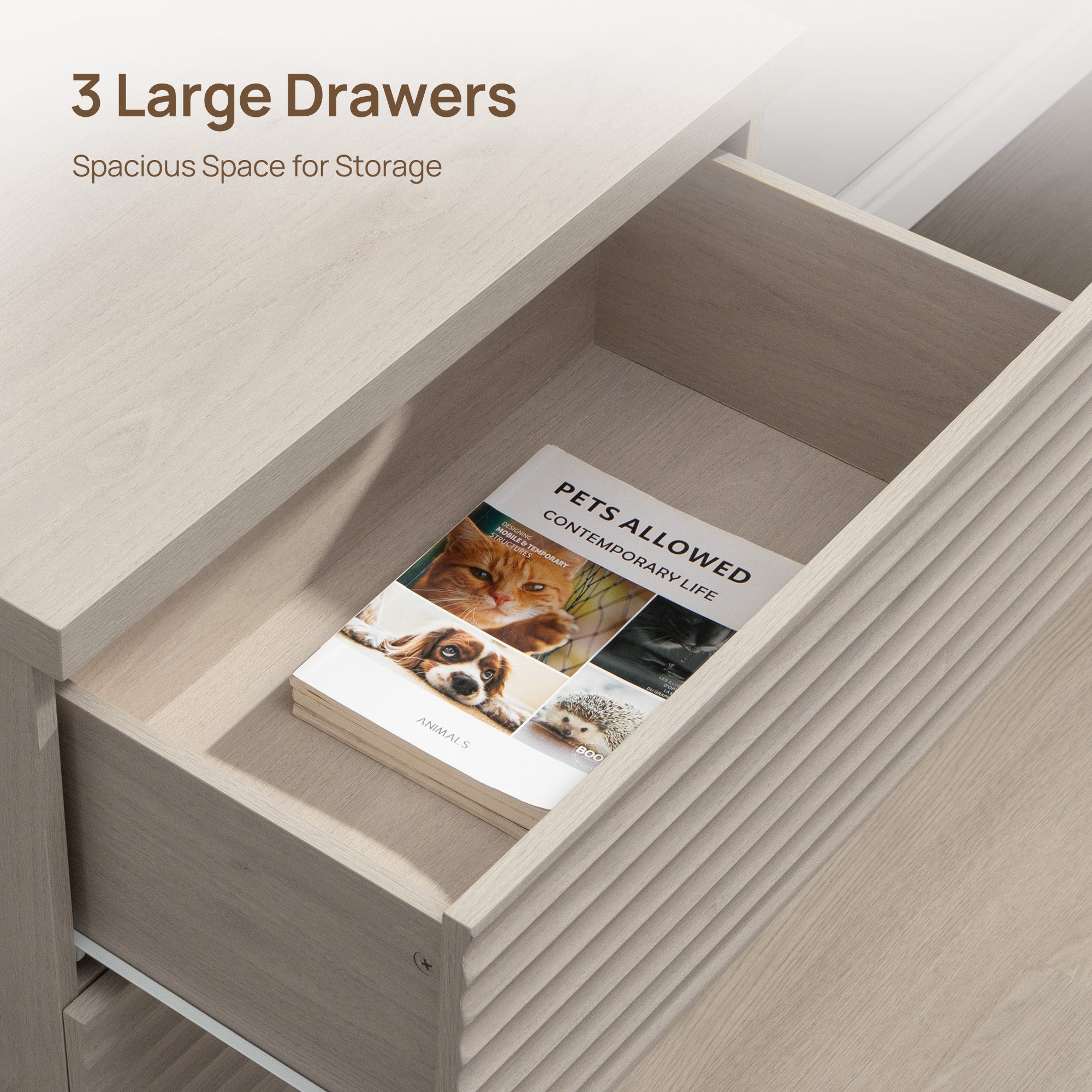 Stria Chest of Drawers and Nightstands Set