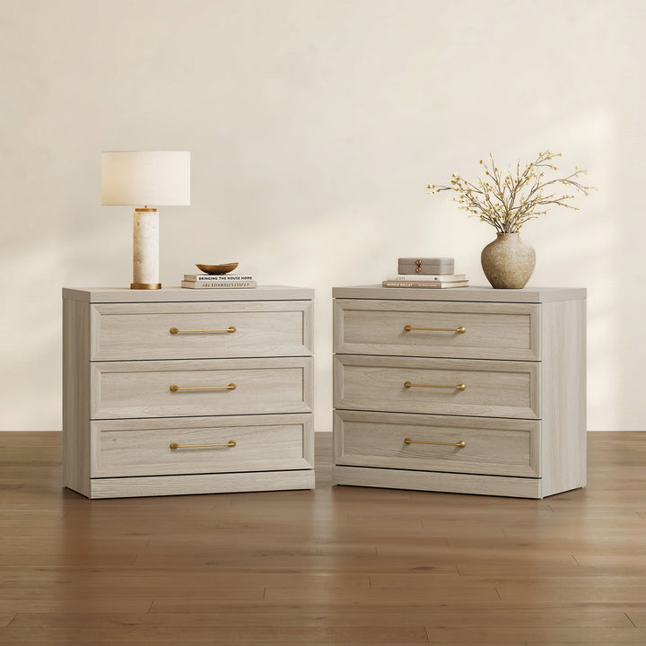 Helio 3-Drawer Nightstand, Bedroom Storage