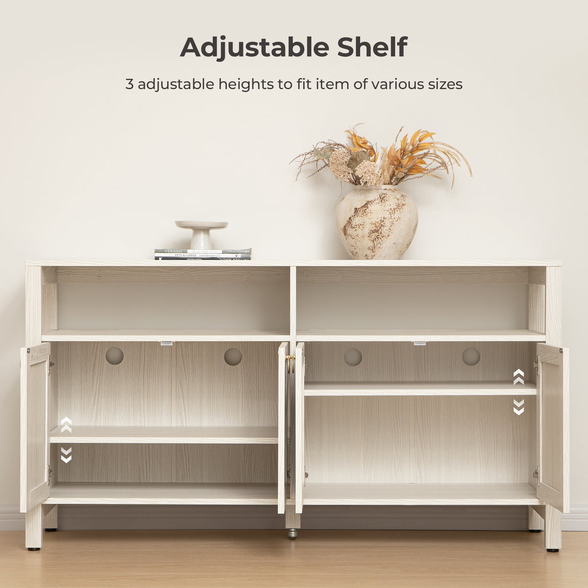 Terra White TV Stand for 65 Inch TV