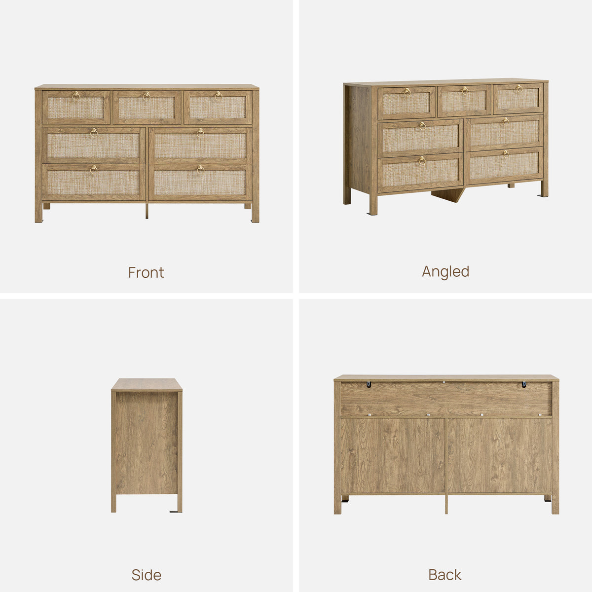 Terra Dresser with 7 Drawers, Set of 2
