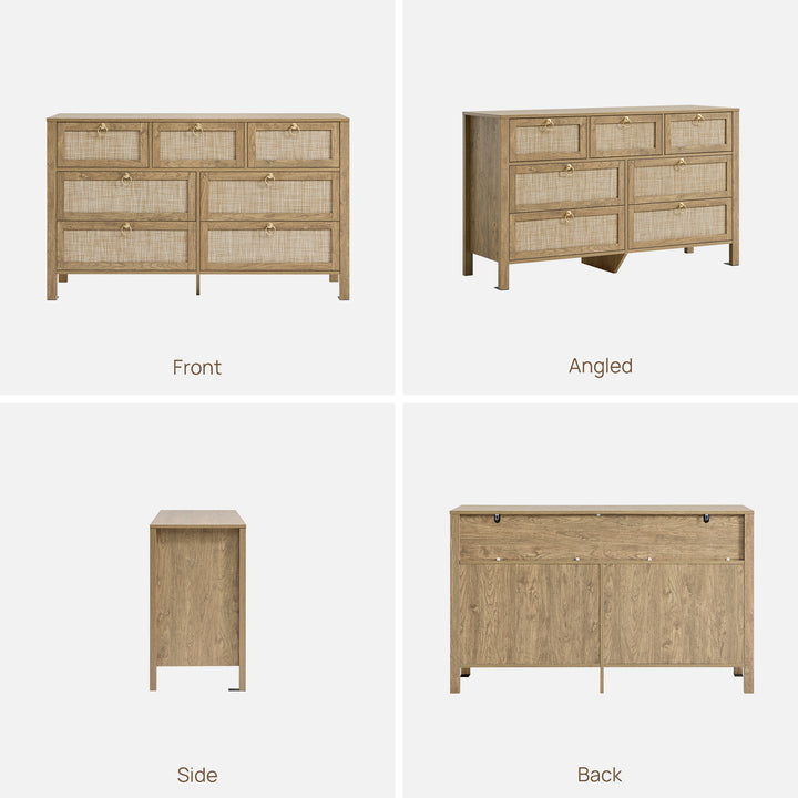 Terra Dresser with 7 Drawers, Set of 2
